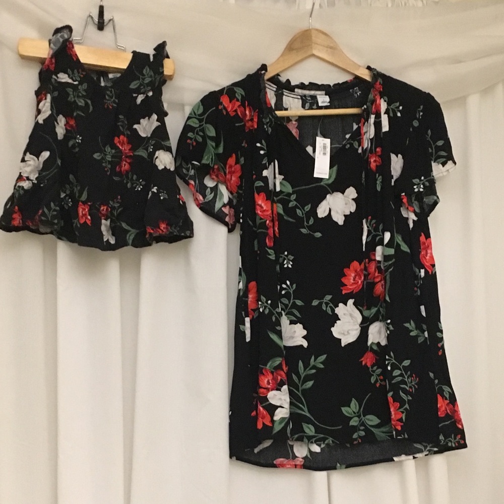 Old Navy mommy & me shirt Large & dress 0-3months